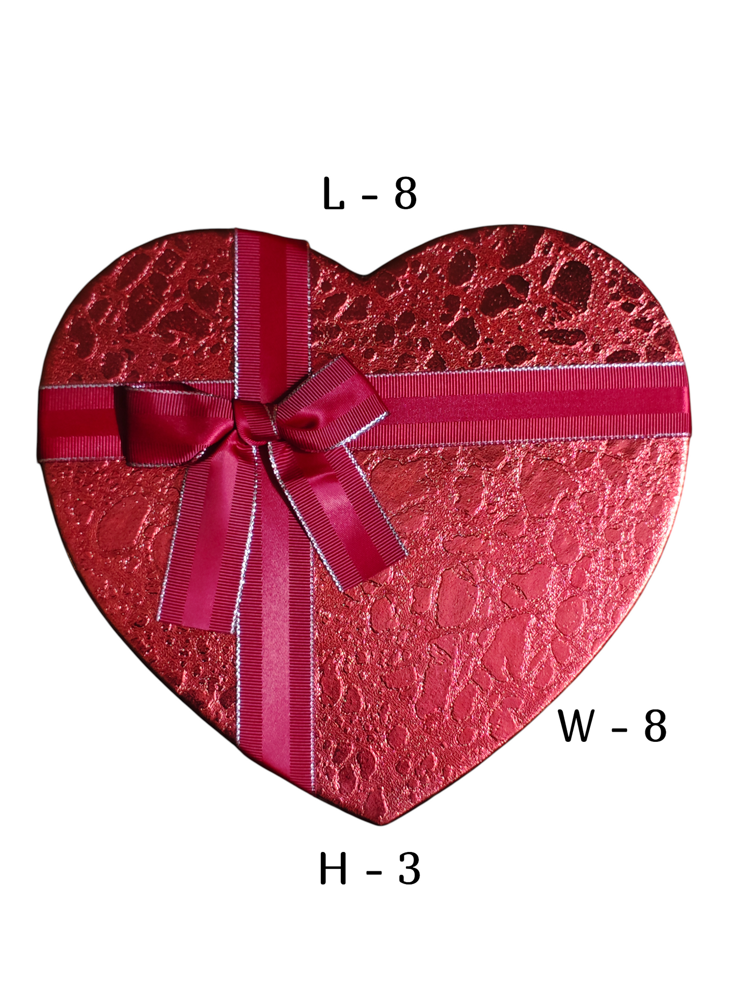 Premium Gift Hamper Heart Box (8x8x3 inch) Code - #03