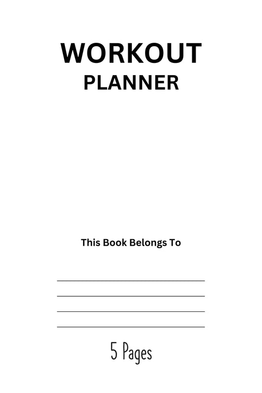 12 Week Workout Planner