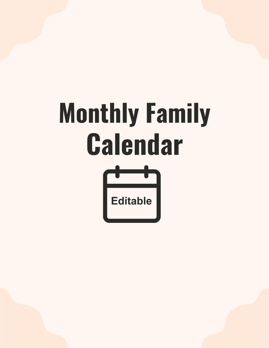 Monthly Family Calendar