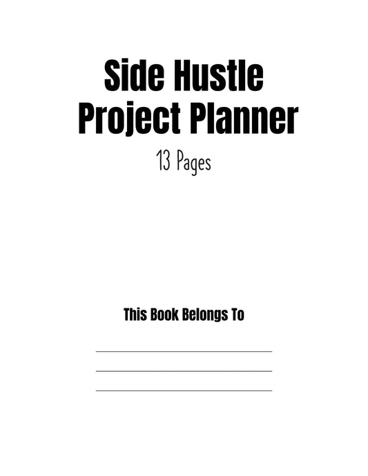 Side Hustle Project Planner