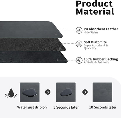 Dish wash water absorbing mat