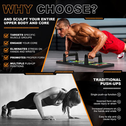 Push-up Board with anti slip accessories included