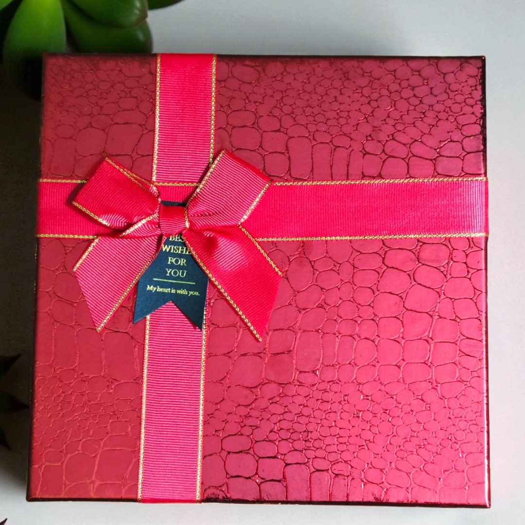 Premium Gift Hamper Square Box (8x8x3 inch) Code - #02