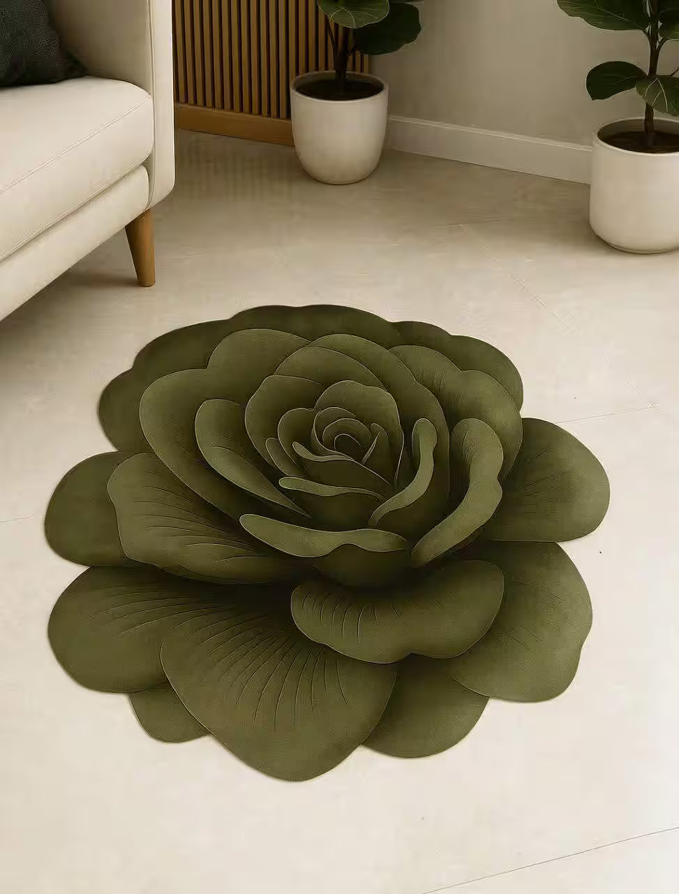 Rose 3D Shaped Floor Mat