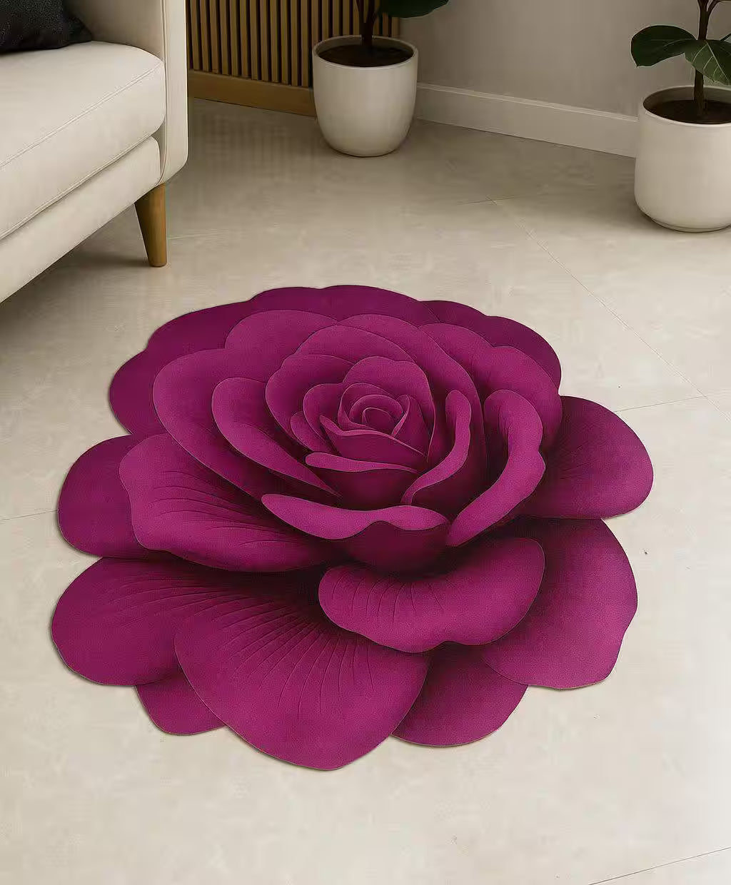 Rose 3D Shaped Floor Mat